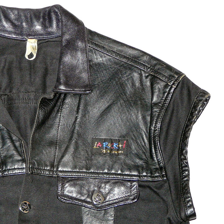 楽天市場】JOHNSONS LA ROCKA! VINTAGE Waistcoat Leather & Cotton 