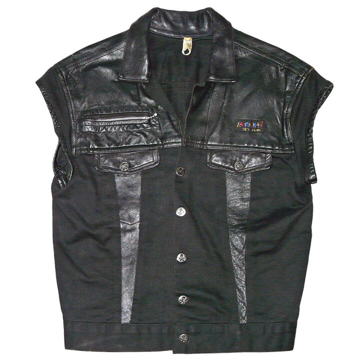 楽天市場】JOHNSONS LA ROCKA! VINTAGE Waistcoat Leather & Cotton  