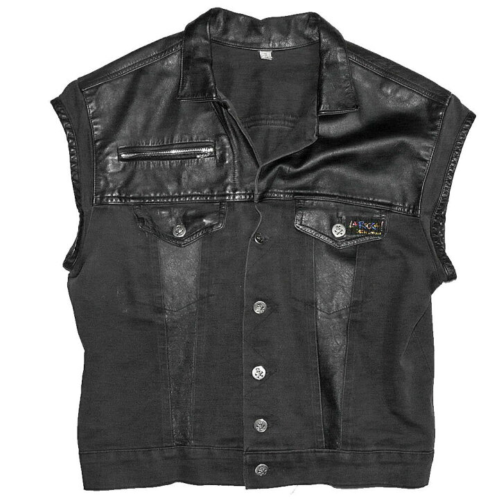 楽天市場】JOHNSONS LA ROCKA! VINTAGE Waistcoat Leather & Cotton 