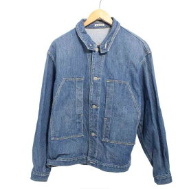 AURALEE オーラリー WASHED HARD TWIST DENIM BLOUZON ウォッシュド ハード ツイスト デニム ブルゾン ジャケット A20SB06DM サイズ 4 【中古】【モード・セレクト】【金沢本店 併売品】【674186Kz】