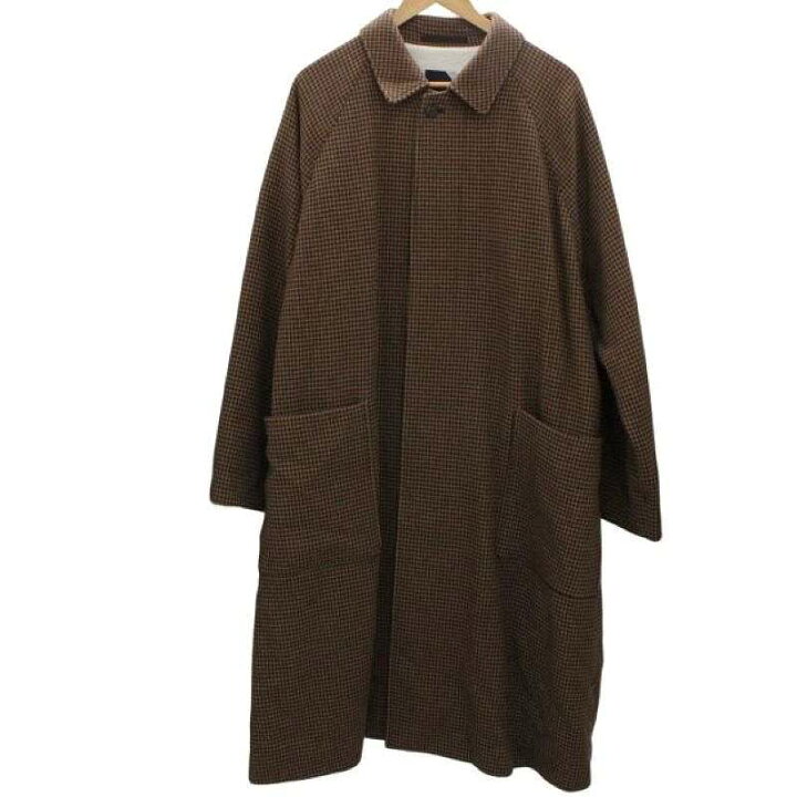 楽天市場】ATON エイトン CAMEL HOUNDS TOOTH BALMACAAN COAT キャメル 