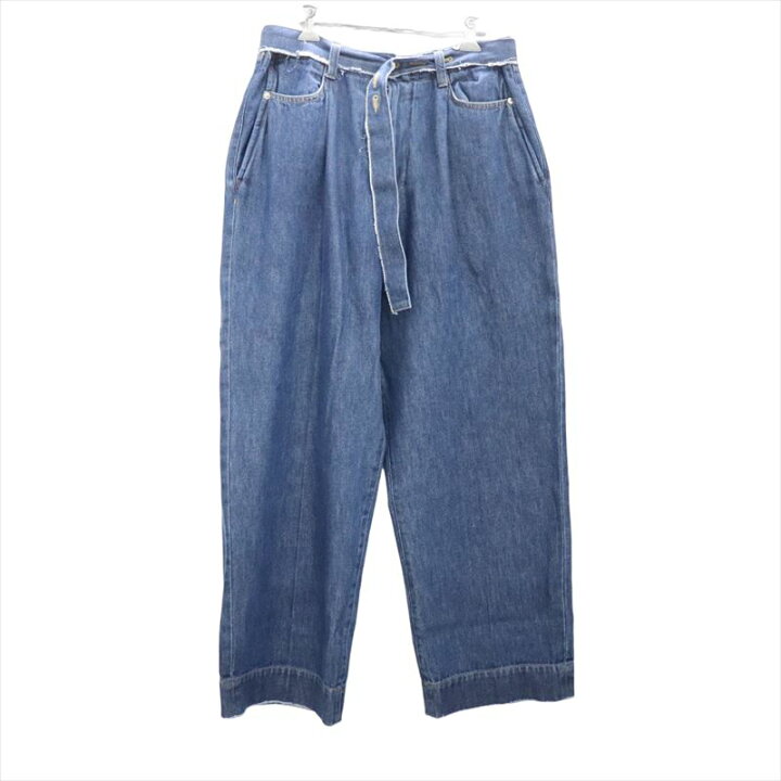 楽天市場】YOKE ヨーク CUT-OFF WIDE-LEGGED DENIM TROUSERS カット 