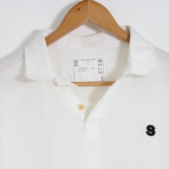 楽天市場】Sacai サカイ 22SS 22-02738M S pique polo Shirt  