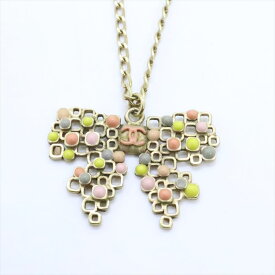 CHANEL シャネル リボンモチーフ ネックレス ゴールド 【中古】【SPブランド】【金沢 併売品】【840290Kz】