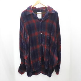 SHAREEF シャリーフ MOLE CHECK DOLMAN SHIRTS チェック ドルマン シャツ 長袖 サイズ2 18713016 レーヨン マルチカラー/レッド系 【中古】【モード・セレクト】【金沢本店 併売品】【675305Kz】