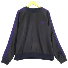 Needles ニードルス Track Crew Neck Shirt トラック クルー ネック シャツ NS245 ポリエステル パープル M ※タグ付【中古】【モード・セレクト】【金沢本店 併売品】【675412Kz】