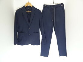 【値下げしました！】WJK ダブルジェイケイ easy light jacket＆mesh easy slacks セットアップ 2938　5881 ポリエステル ネイビー S 【中古】【モード・セレクト】【金沢本店 併売品】【675603Kz】