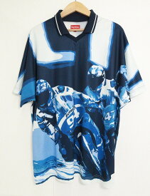 supreme シュプリーム Racing Soccer Jersey レーシング サッカー ジャージ ポリエステル ブルー L 【中古】【ストリート・ルード】【金沢本店 併売品】【688352Kz】