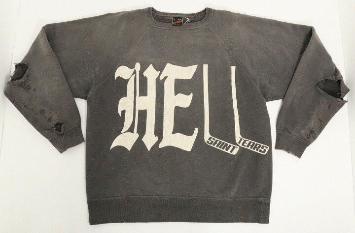 セントマイケル SAINT MICHAEL HELLダメージ加工スウェット ちょうぜ