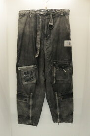 Maison MIHARA YASUHIRO ミハラヤスヒロ Parachute パラシュート ワイド パンツ A12PT044 レーヨン グレー 46 【中古】【モード・セレクト】【金沢本店 併売品】【679348Kz】