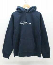 Supreme シュプリーム 18AW Classic Script Hooded Sweatshirt 綿（コットン） ネイビー XL 【中古】【ストリート・ルード】【金沢本店 併売品】【689564Kz】