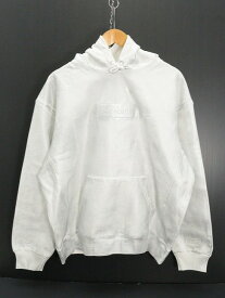 supreme×MM6 シュプリーム×メゾン・マルジェラ Foil Box Logo Hoded Sweat 綿（コットン） シルバー ホワイト L タグ【中古】【ストリート・ルード】【金沢本店 併売品】【689947Kz】