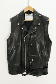 DAIRIKU ダイリク Hand Painted Double Leather Vest 22SS V-1 レザー ブラック l 【中古】【モード・セレクト】【金沢本店 併売品】【679943Kz】