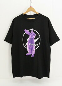FRAGMENT DESIGN PLAY BOY フラグメント プレイボーイ Purple Bunny Tee 綿（コットン） ブラック XL 【中古】【モード・セレクト】【金沢本店 併売品】【6710026Kz】