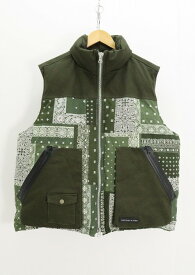 Always Out Of Stock オールウェイズ アウトオブ ストック PAISLEY COMBINATION DOWN VEST HA-024202110 綿（コットン） グリーン M 【中古】【モード・セレクト】【金沢本店 併売品】【6710328Kz】
