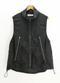 barbell object バーベルオブジェクト Uneven Vest bo-04j06 麻（リネン） ブラック F 【中古】【モード・セレクト】【金沢本店 併売品】【6710338Kz】