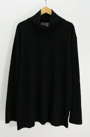 Yohji Yamamoto POOR HOMME ヨウジヤマモトプールオム SUPER 120 WOOL SINGLE JERSEY TURTLE NECK LS TEE HJ-T05-170 毛（ウール） ブラック 3 【中古】【モード・セレクト】【金沢本店 併売品】【6710446Kz】