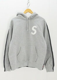 Supreme シュプリーム 21AW S logoSplit Hooded sweat shirt 綿（コットン） グレー M 【中古】【ストリート・ルード】【金沢本店 併売品】【6810535Kz】