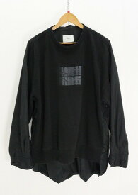 stein シュタイン Oversized Back Nylon Sweat LS ST.240 綿（コットン） ブラック M 【中古】【モード・セレクト】【金沢本店 併売品】【6710584Kz】