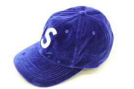 Supreme シュプリーム Velvet S Logo 6 Panel ベロア ブルー 【中古】【帽子】【金沢本店 併売品】【743395Kz】