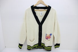 MARNI×FLAMINIA VERONESI マルニ 刺繍カーディガン CDMG0090Q0 毛（ウール） オフホワイト 46 【中古】【モード・セレクト】【金沢本店 併売品】【6711305Kz】