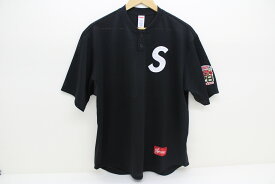 supreme シュプリーム S Logo Baseball Henley ポリエステル ブラック M タグ、袋【中古】【ストリート・ルード】【金沢本店 併売品】【6811194Kz】