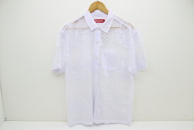Supreme シュプリーム Last supper Lace S/S shirt ポリエステル ホワイト L タグ 袋【中古】【ストリート・ルード】【金沢本店 併売品】【6811129Kz】