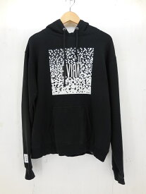 値下げしました　ELVIRA プルオーバー パーカー size：M エルヴィラ プリントパーカー ブラック