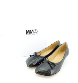 【更に値下げ】MM6 Maison Martin Margiela BALLET FLAT SHOES size：38 エムエムシックス メゾン マルタン マルジェラ バレエフラッド シューズ 靴 パンプス ブラック S56W20077