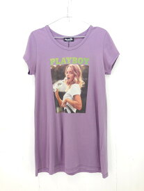 HYSTERIC GLAMOUR × PLAYBOY 18SS MEGAN SAMPERI ワンピース size：Free ヒステリックグラマー プレイボーイ コラボ 半袖Tシャツ パープル 11183CO01955