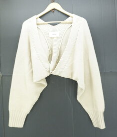 TODAYFUL DOUBLEFACE SLEEVE KNIT size：FREE トゥデイフル ダブルフェイススリーブ ニット カーディガン ボレロ ベージュ 12120515