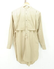 MAISON SPECIAL L/S LONG SHIRT size：M メゾンスペシャル スタンドカラー ロングシャツ 長袖シャツ ベージュ 21192315105