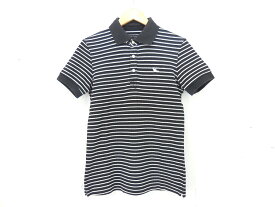 【値下げしました】1piu1uguale3 ORIGINAL HEAVY KANOKO BORDER S/S POLO size：V ウノピュウノウグァーレトレ ボーダー 半袖 ポロシャツ ブラック×ホワイト MRT008