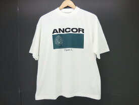 【最終値下げ】ANCOR S/S PRINT Tee size：S アンカー プリント 半袖Tシャツ クールネック ホワイト