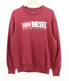 【値下げしました】DIESEL L/S SWEAT size：S ディーゼル 刺繍 スウェット トレーナー 長袖 ボルドー ディーゼルジャパン