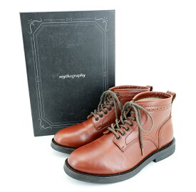 mythography LACE UP BOOTS size：41（JP約26.5cm） ミソグラフィー レースアップ ブーツ シューズ 靴 ブラウン myth072