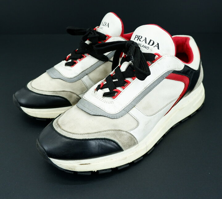 楽天市場】【最終値下げ】PRADA 4E3482 クラシック スニーカー size：8  
