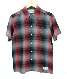 値下げしました　WACKO MARIA S/S CHECK SHIRT size：S ワコマリア チェックシャツ 半袖シャツ ボタンシャツ 刺繍 レーヨン100% Made in Japan
