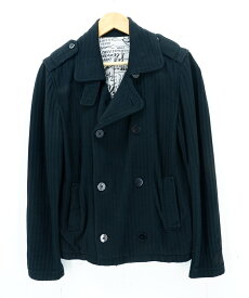 【更に値下げ】HYSTERIC GLAMOUR PEA COAT size：M ヒステリックグラマー ヘリンボーン ピーコート Pコート アウター ブラック 0233CJ03 Made in Japan