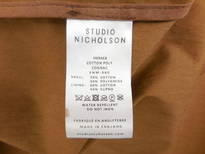 楽天市場】【更に値下げ】STUDIO NICHOLSON MERAKA COTTON POLY 