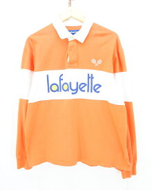 LAFAYETTE LFYT 19AW L/S TENNIS LOGO GAME SHIRT size：L ラファイエット テニス ロゴ ゲームシャツ 長袖 ポロシャツ オレンジ LA190301