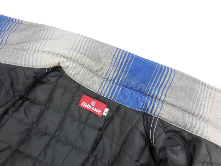 楽天市場】値下げしました Hellrazor STRIPE FLANNEL SHIRT JACKET 