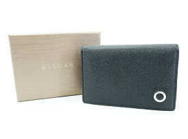 BVLGARI 280299 カードケース ブルガリ ブルガリブルガリマン 名刺入れ カードホルダー ブラック JSB鑑定済み