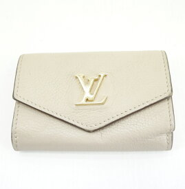 LOUIS VUITTON M69340 ポルトフォイユ・ロックミニ ルイ・ヴィトン トリヨン コンパクトウォレット 3つ折り財布 ウォレット 財布 グレージュ ロックミー JSB鑑定済み