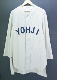 Y-3 Yohji Yamamoto adidas 19AW M FT YOHJI LETTERS BASEBALL SHIRT size：S ワイスリー ヨウジヤマモト アディダス ヨウジ レター ベースボール シャツ 長袖シャツ ボタンシャツ ベージュ FJ0435