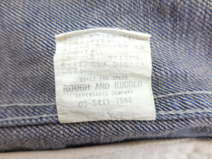 楽天市場】ROUGH AND RUGGED DENIM JACKET size：3 ラフアンドラゲッド 