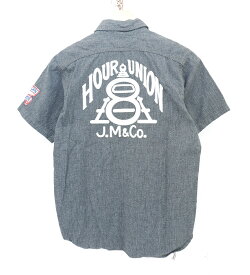 JOE McCOY S/S 8HOUR UNION WORK SHIRT size：14 ジョーマッコイ エイトアワーユニオン ワークシャツ 半袖シャツ ボタンシャツ グレー 231W ザ・リアルマッコイズ Made in Japan