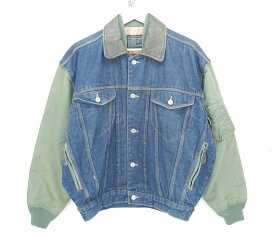 AVIREX 2WAY DENIM JACKET size：M アヴィレックス デニムジャケット ベスト Gジャン アウター インディゴ