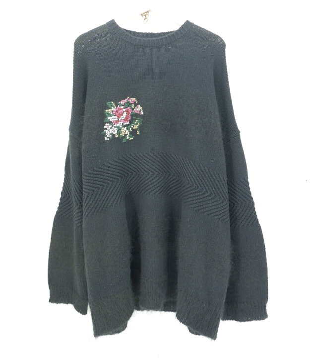 楽天市場】DAIRIKU 21AW FLOWER CROSS EMBROIDERY BORDER KNIT size 