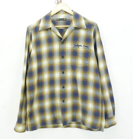 MINEDENIM 21AW L/S OMBRE CHECK FLANNEL EMB OPEN COLLAR SHIRT size：2 マインデニム チェック ネル オープンカラーシャツ チェックシャツ 長袖シャツ 2109-5008 Made in Japan